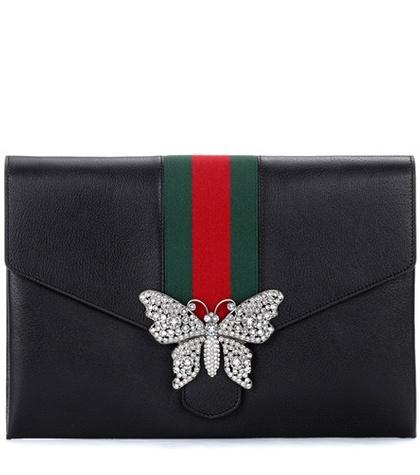 Gucci Guccitotem Leather Clutch