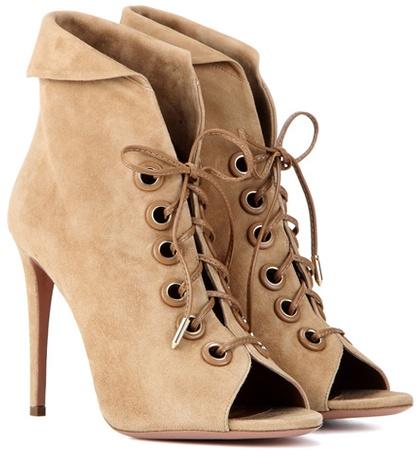 Aquazzura Eva 105 Lace-up Ankle Boots