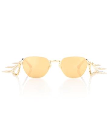 Alessandra Rich X Linda Farrow C4 Gold-plated Sunglasses
