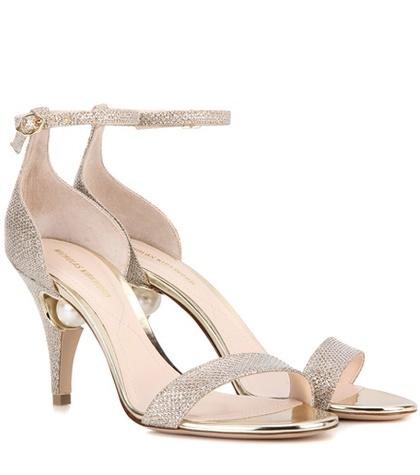 Sophie Hulme Penelope Pearl Metallic Sandals