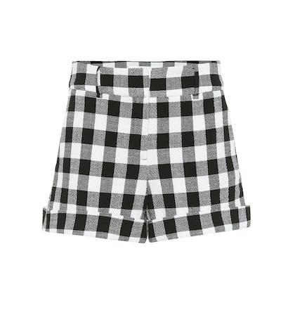 Veronica Beard Carito Checked Cotton Shorts