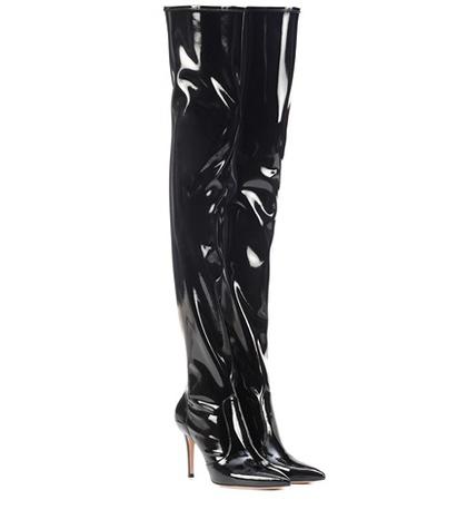 Gianvito Rossi Imogen Vinyl Over-the-knee Boots