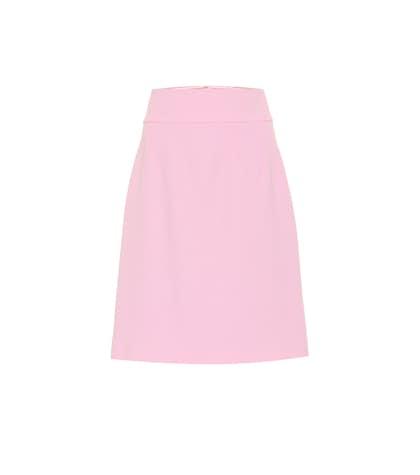 Dolce & Gabbana High-rise Wool-crêpe Skirt