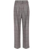 Brunello Cucinelli Belted Plaid Wool Pants