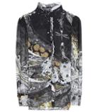 Haider Ackermann Ruffled Floral-printed Silk Blouse