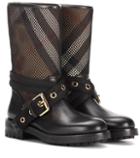 Burberry Knightslane Leather-trimmed Boots