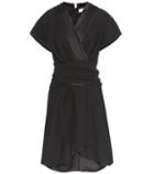 Velvet Fringed Crêpe And Satin Dress