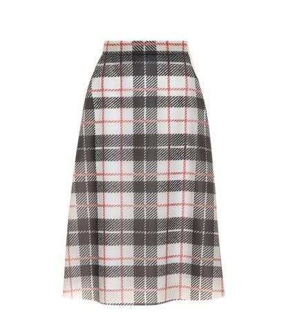 Burberry Tartan-printed Plastic Skirt