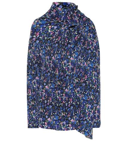 Balenciaga Printed Plissé Blouse