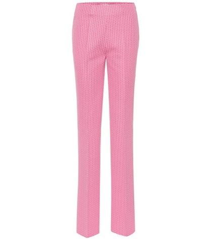 Miu Miu Printed Cotton-blend Pants
