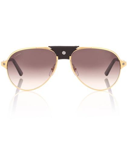 Tabitha Simmons Santos De Cartier Aviator Sunglasses