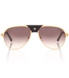 Tabitha Simmons Santos De Cartier Aviator Sunglasses