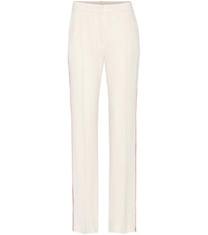 Miu Miu Girel Satin-backed Crêpe Trousers