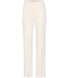 Miu Miu Girel Satin-backed Crêpe Trousers