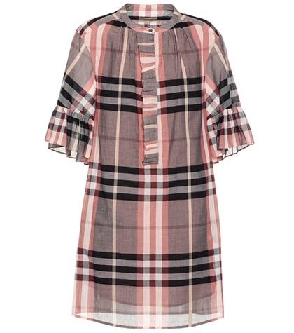 Burberry Elody Plaid Cotton Dress