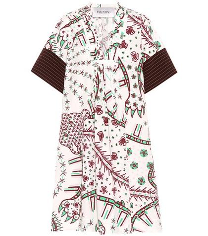 Prada Mixed Print Cotton Dress