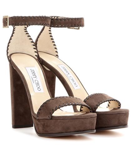 Jimmy Choo Holly 120 Platform Suede Sandals