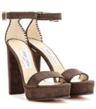 Jimmy Choo Holly 120 Platform Suede Sandals