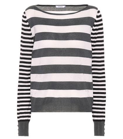 Max Mara Marica Striped Silk And Cashmere Sweater