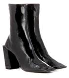 Balenciaga Glossed-leather Ankle Boots