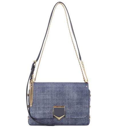 Jimmy Choo Lockett City Printed Suede Shoulder Bag