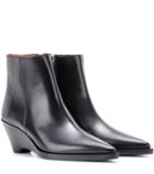 Acne Studios Cony Leather Wedge Ankle Boots