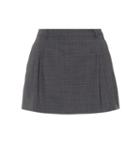 Miu Miu Checked Wool Miniskirt