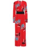 Diane Von Furstenberg Floral-printed Silk-blend Jumpsuit