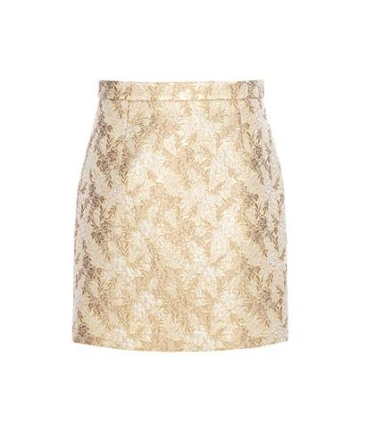 Haider Ackermann Metallic Jacquard Wool And Silk-blend Miniskirt