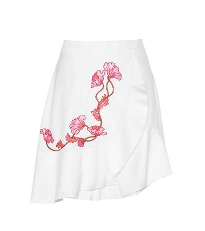 Gucci Embroidered Cotton Skirt