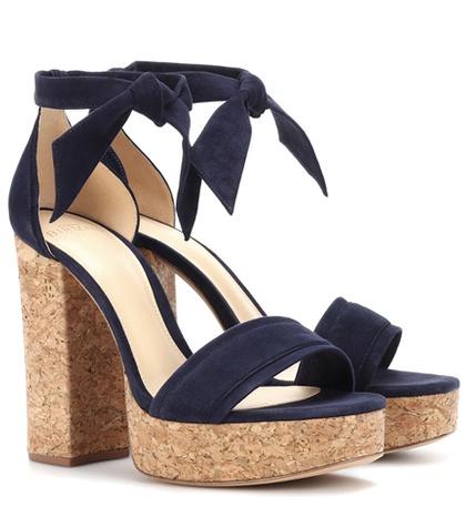 Alexandre Birman Celine Suede Plateau Sandals