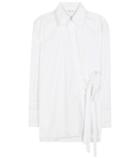 Helmut Lang Overlap Tie Cotton-poplin Shirt