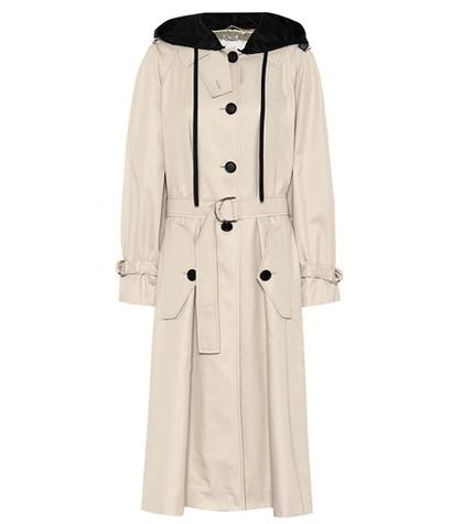 Valentino Hooded Cotton Trench Coat