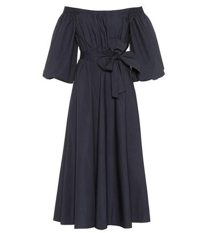 Gabriela Hearst Riley Off-the-shoulder Cotton Dress