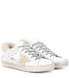 Golden Goose Deluxe Brand Superstar Shearling And Leather Sneakers