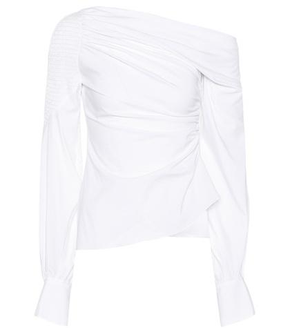 Peter Pilotto Smocked Cotton Blouse