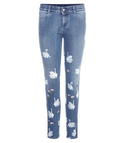 Stella Mccartney Printed Cropped Skinny Jeans