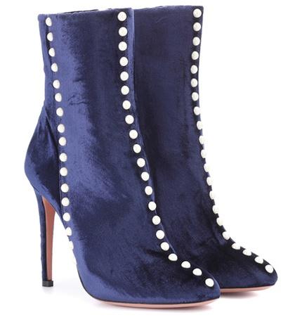 Tory Burch Follie Velvet Ankle Boots