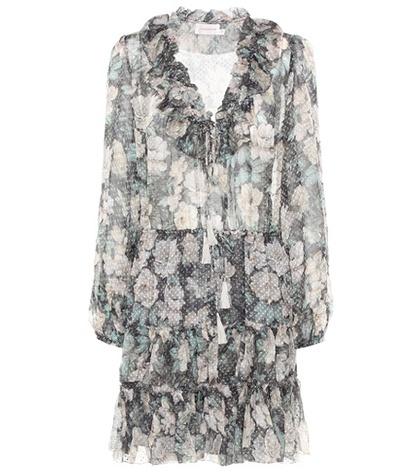 Zimmermann Bowerbird Draw Frill Silk-blend Dress