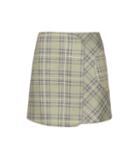 Victoria Beckham Denim Check Wrap Miniskirt