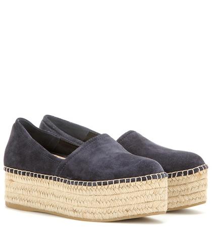 Saint Laurent Suede Platform Espadrilles