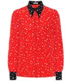 Maison Michel Star-printed Silk Blouse