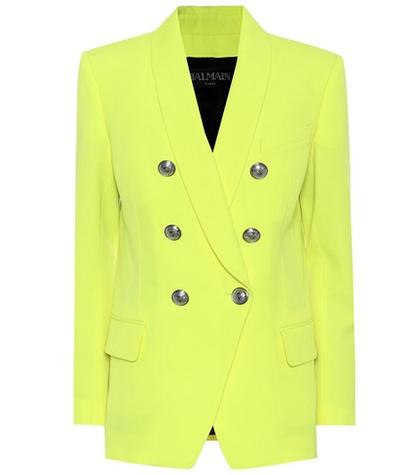 Balmain Neon Wool Blazer