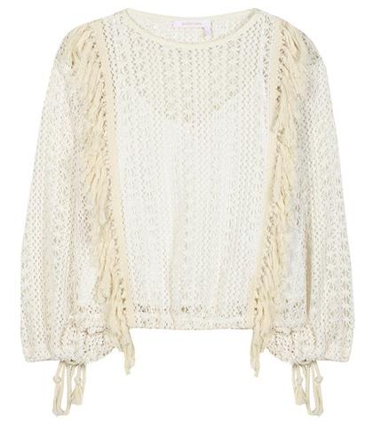 Valentino Tasselled Crochet-knit Top