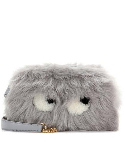 Salvatore Ferragamo Eyes Mini Fur Crossbody Bag