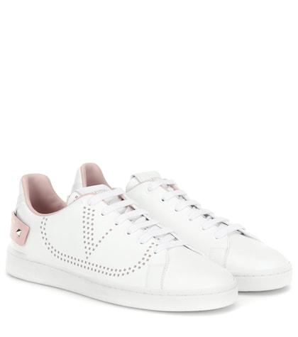 Balenciaga Valentino Garavani Backnet Leather Sneakers