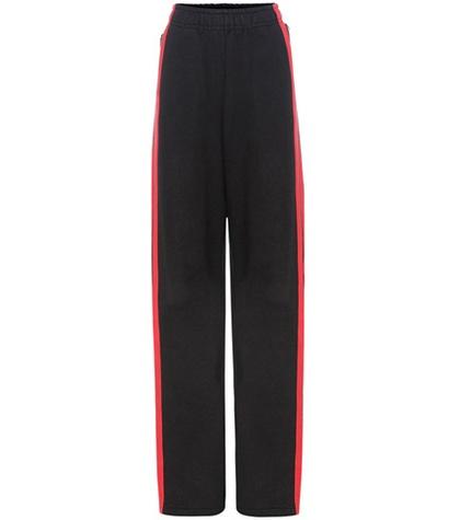 Velvet Oversized Cotton-blend Track Pants