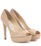 Chlo Dahlia Patent Leather Peep-toe Pumps