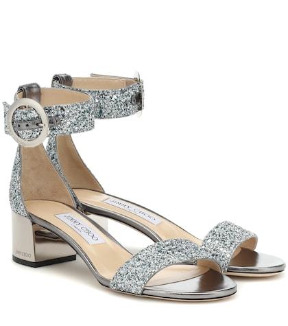 Jimmy Choo Jaimie 40 Glitter Sandals