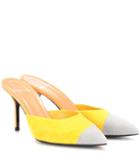 Saint Laurent Colour-blocked Leather Mules